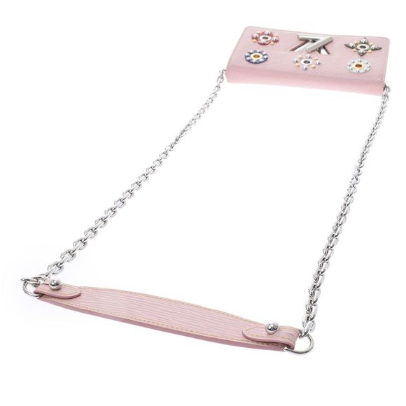 Louis Vuitton Epi Portefeuille Twist Chain Rose Ballerina Chain Wallet Shindo - Picture 3 of 11